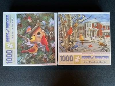 Bits and Pieces Winter Birds Puzzle Bundle Greg Giordano 2 x 1000 pc Sealed