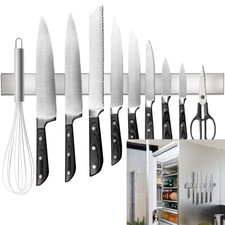 Rymmzone 17" Double-Sided Knife Strip, Premium SUS304 Stainless Steel Magnetic K