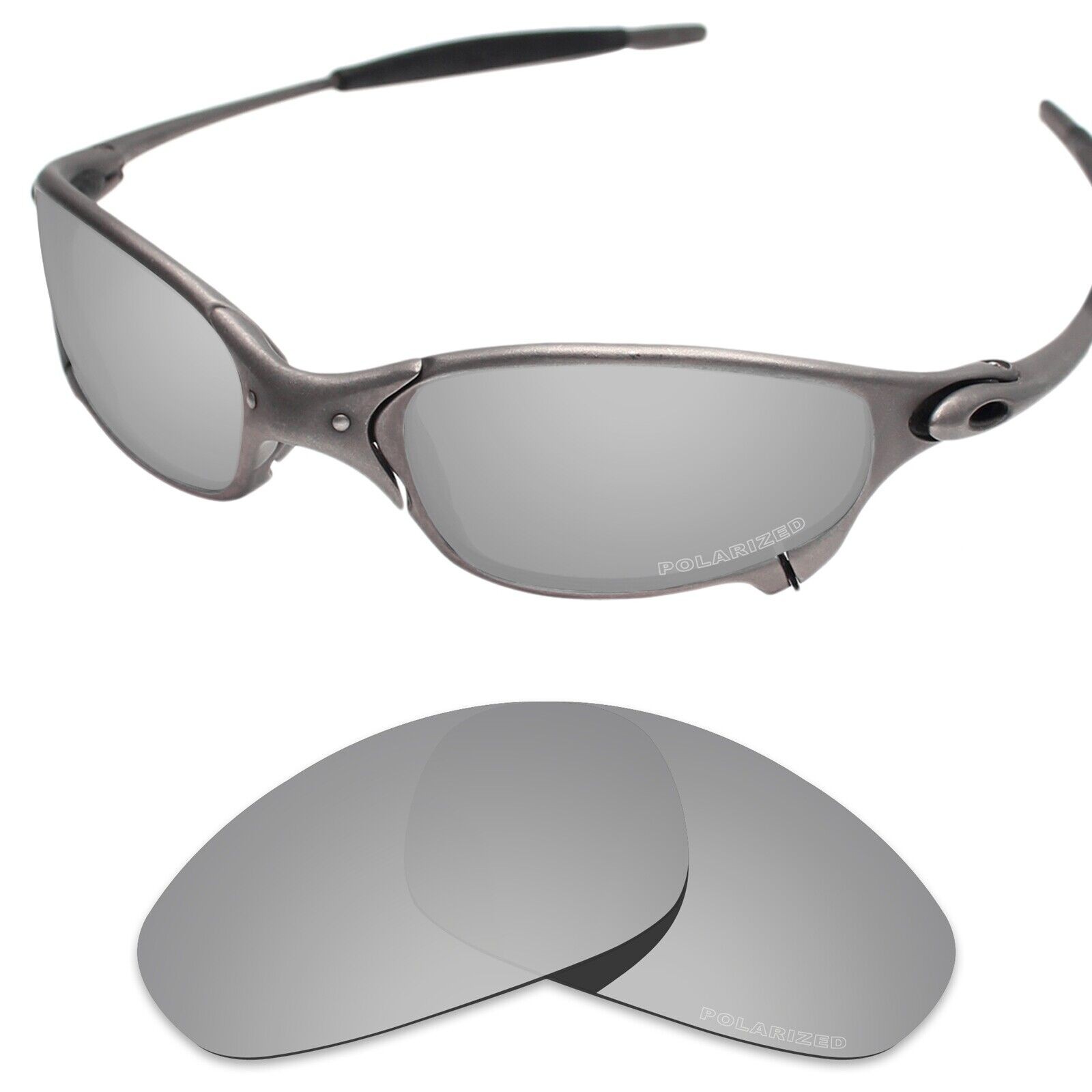 EYAR Polarized Replacement Lenses for-Oakley Juliet Silver Metallic (PFM)