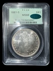 1881 S Morgan Silver Dollar, PCGS MS66, CAC