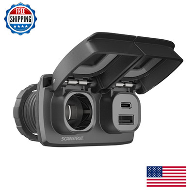 Scanstrut Flip Pro Duo - Usb-A Usb-C W/12V Power Socket Sc-Multi-F2