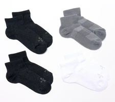 Tommie Copper 4 Pack UltraTemp & Ultraguard Ankle Socks Basic - Large