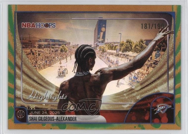 2025 NBA Hoops Highlights Gold & Green Rainbow /199 Shai Gilgeous-Alexander 0t2k