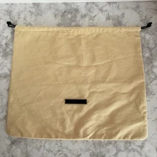 Naghedi Beige Cotton Drawstring Dust Bag 15x13 Storage Pouch