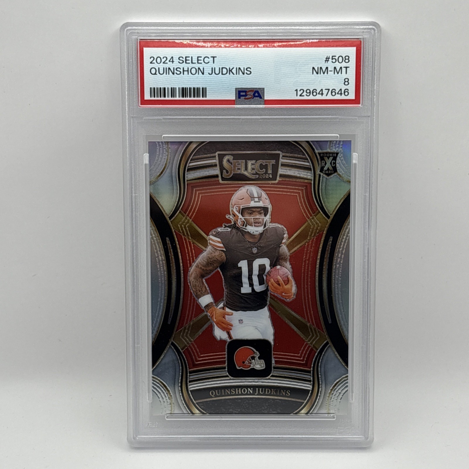 2024 Select Quinshon Judkins 2025 XRC Rookie #508 Browns PSA 8 Near Mint - Mint