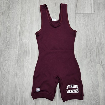 #ad Brute Wrestling Singlet Adult XS Maroon USA Made Nylon $25.00