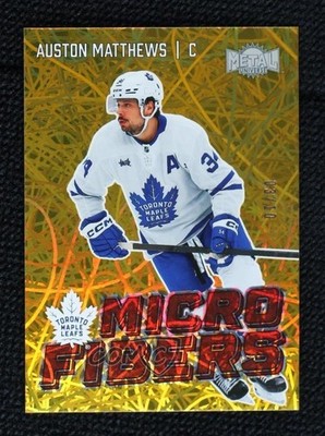 2024-25 Skybox Metal Universe Microfibers Gold 3/10 Auston Matthews #15MF 0g3a