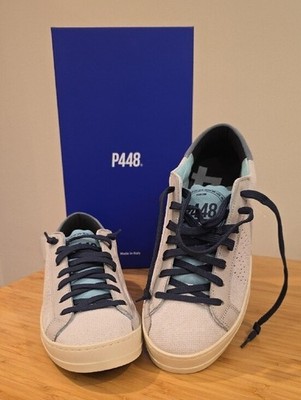 NEW $298 P448 JOHN STYLE CF23JOHN-M M LEATHER SNEAKERS IN DUBLIN SIZE 42