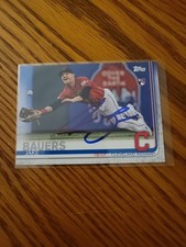2019 Topps Update Series Jake Bauers RC Rookie Card Signed IP Auto Indians MLB. rookie card picture
