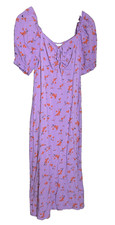 New Look Milkmaid Babydoll Dress 6 Maxi Cottagecore Boho Cinched Floral