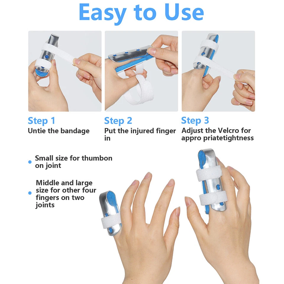 Trigger Finger Splint Brace for Arthritis Straightener Support Protector Metal - Image 4 of 4