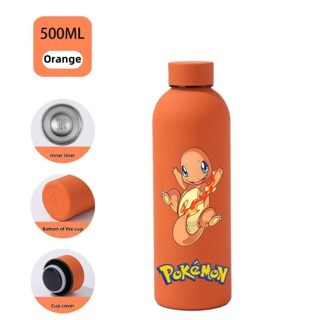 Kids Pokemon 500ML Pikachu Kids Thermos Water Bottle with Straw Stainless Steel - Image 4 of 4