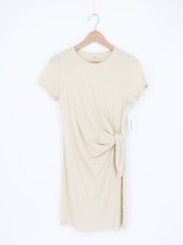 VELVET By Graham & Spencer Alma Cotton Slub Dress Sand S $205 H7