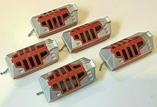 SET OF 5 TYCO SLOT CAR RED TRAIN SET PASSENGER CARS - TURBO SANTA FE RR - NEW