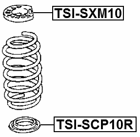 TSI-SCP10R Febest REAR SPRING LOWER SEAT 48258-52010, 48258-0D010