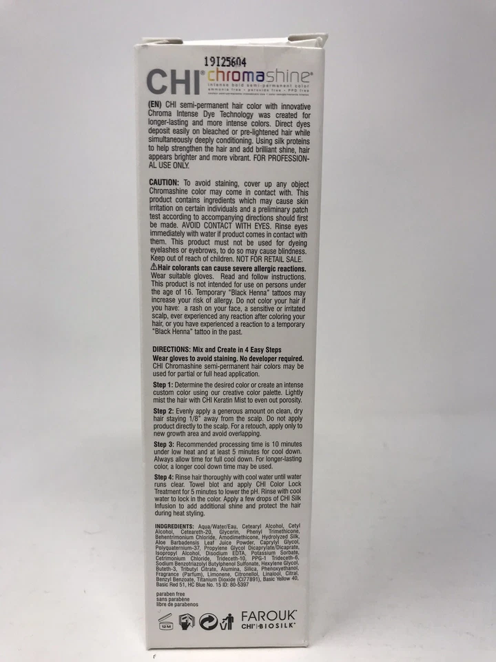 CHI Chromashine Semi-Permanent Hair Color - Various Colors - 4 oz - Choose Yours - Image 2 of 4