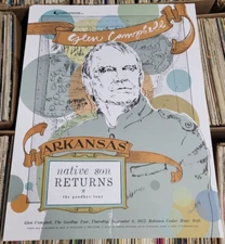 Glen Campbell 2012 - Estate Collection Concert Promo Poster 18x24 Authentic