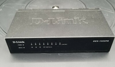 D-Link DES-1008PA 8 Port Fast Ethernet Switch With 4 PoE Ports, No Adapter
