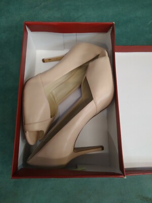 Enzo Angiolini Delsia Leather Peep Toe Classic Pumps Pink Marble Size10 
