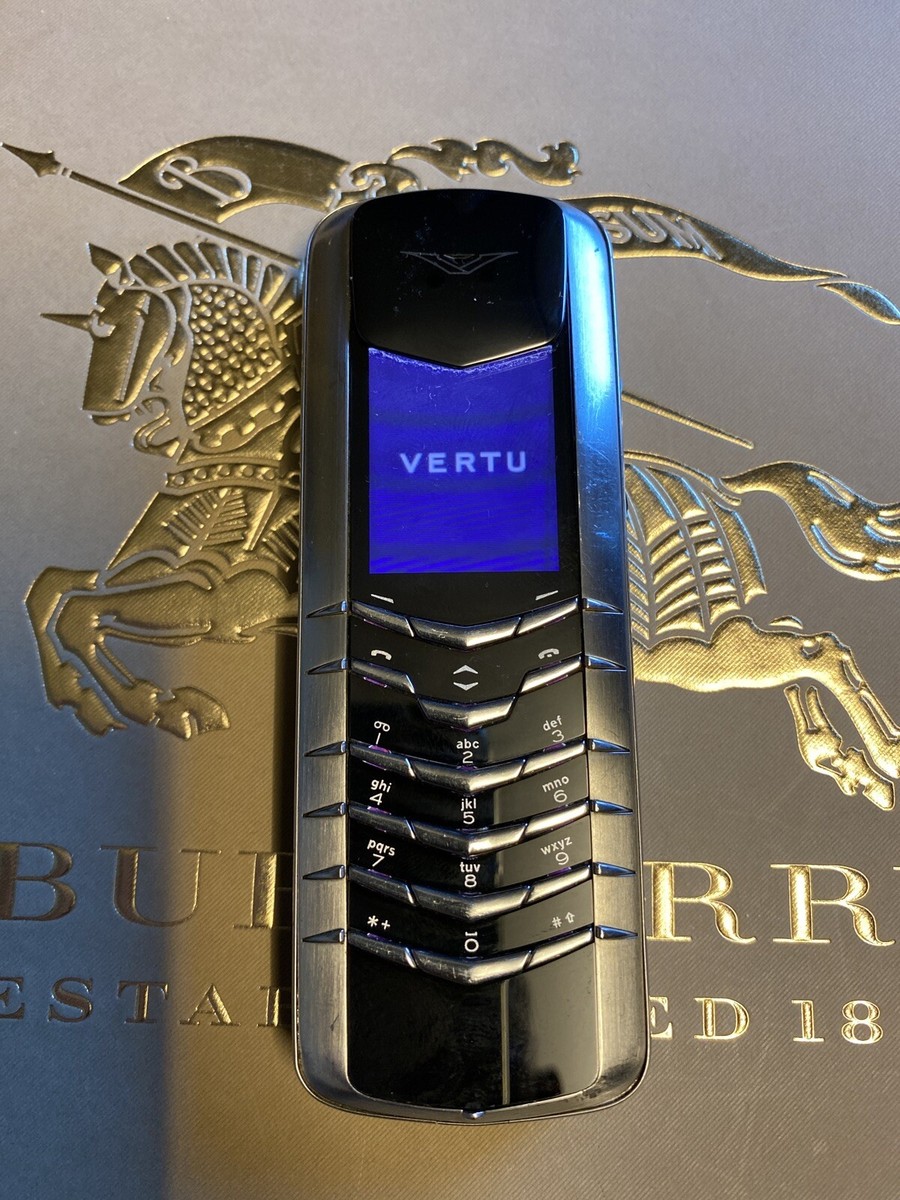 RARE 100% Original Vertu Signature M Stainless Steel Black Ceramic