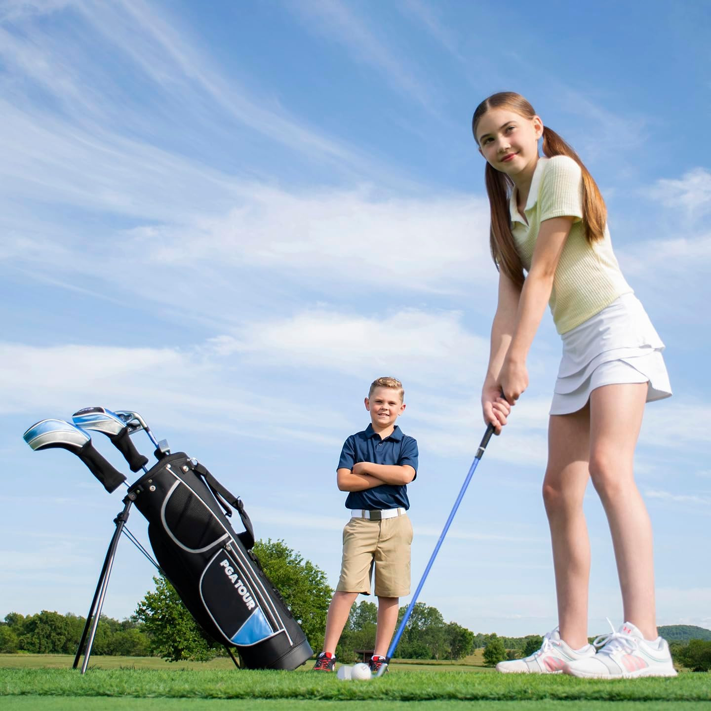 Youth Golf Club Set for Ages 8-12 & 12+, Right/Left-Handed, Lightweight Bag