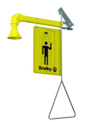 Bradley S19-120 Horizontal Emergency Drench Shower w/ Spintec Abs Showerhead
