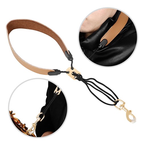 WESIEVYA Sangle De Cou En Cuir Pour Saxophone Alto Et Ténor