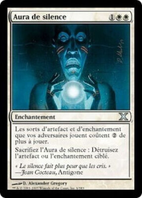 mtg magic x 10 th edition Aura of Silence FRANZÖSISCH vf fr aura de silence 3 availableab