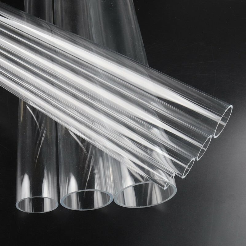 4 Acrylrohre Transparent – 9mm Innen, 12mm Außen, 350mm Lang – Für Lampenbau, Aquarium, DIY