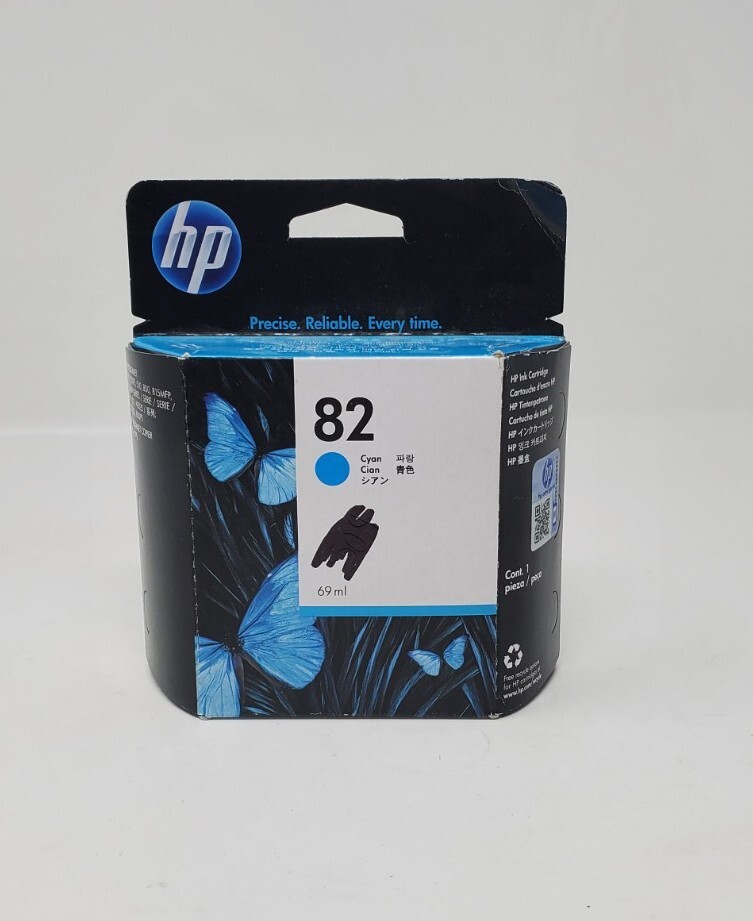 Cartucho de tinta HP C4911A genuino nuevo sellado 82 caducado 01/2018 azul cian