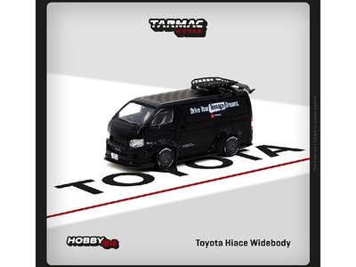 ミニカー Toyota Hiace Widebody Tarmac Tarmac Works Toyota Hiace Widebody Van RHD Matt Black 1/64 Diecast