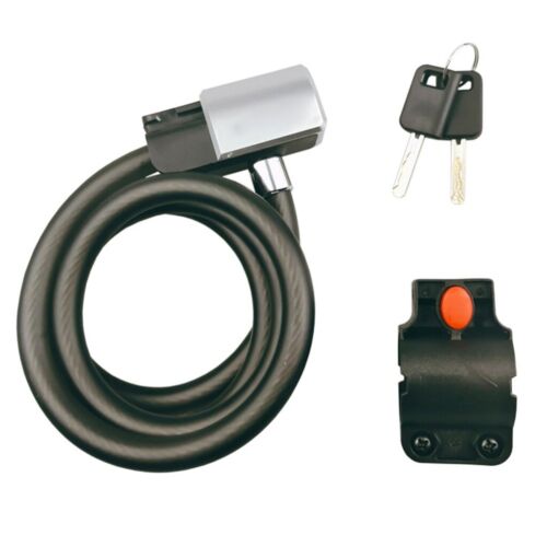 1.2m Bike Bicycle Scooter Cable Lock Heavy Duty Steel Security Anti Theft 2 keys - Picture 2 of 12