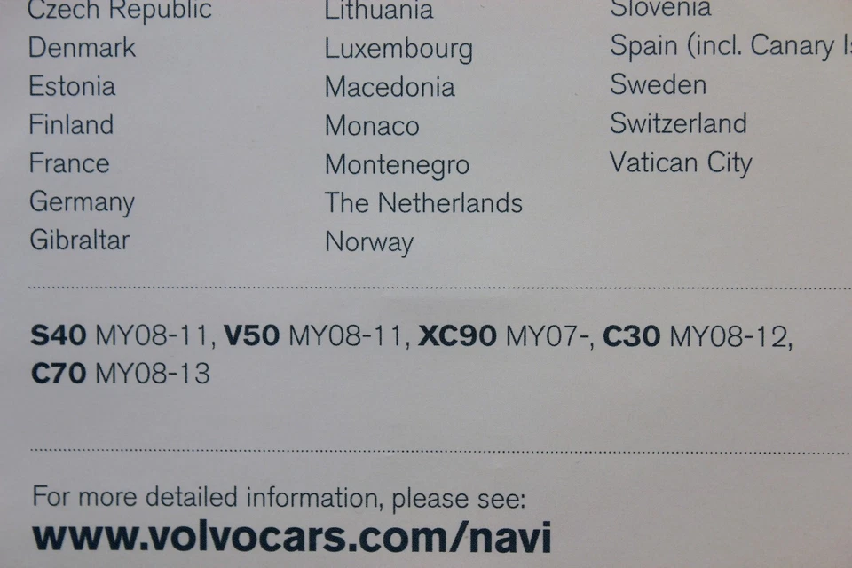 VOLVO HDD RTI DVD NAVIGATION DEUTSCHLAND + EUROPA EUR. 2013 S40 V50 XC90 C30 C70 - Bild 4 von 4