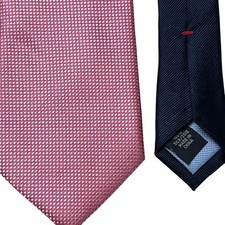 TOMMY HILFIGER 100 Silk Tie Men's Red White Necktie Gingham Check Holiday Xmas