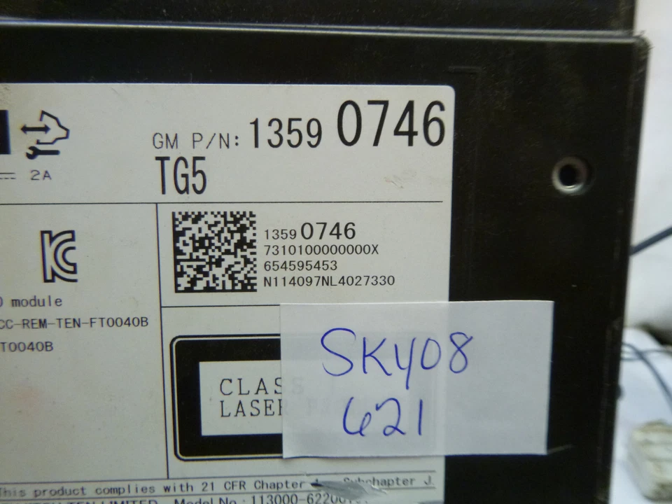 14 15 Buick Regal Chevrolet Impala GMC Yukon TG5 Cd Player 13590746 SKY08 - Image 2 of 3