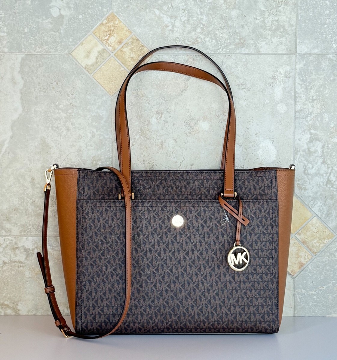 MICHAEL KORS MAISIE L 3 IN 1 TOTE SHOULDER CROSSBODY BAG + CLUTCH