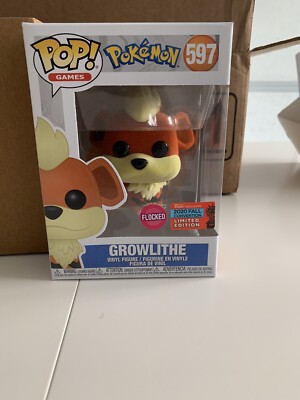 Funko POP! NYCC 2020 Pokémon Growlithe Flocked #597 Shared Exclusive - *IN HAND* | eBay