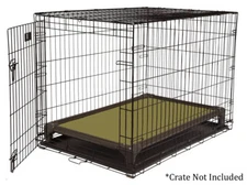 Kuranda Indoor Dog Crate Bed - Walnut Frame - Cordura Fabric - Khaki