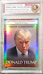 Donald Trump Mugshot Collector's Trading Card Holographic - Gem Mint 10 Rated