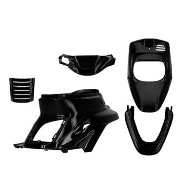 366409A 5 PIECE FAIRING KIT MATTE BLACK MBK BOOSTER SPIRIT - YAMAHA BW'S 50
