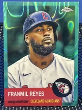 2022 Topps Chrome Anniversary FRANMIL REYES Aqua Lava Guardians 249/299