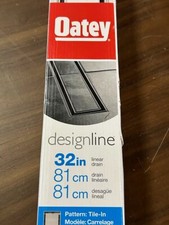 Oatey Designline 32 in. Stainless Steel Linear Shower Drain with Tile-In Pattern