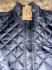 Cherokee Womens Black Quilted Cloud Tech Lightweight Zip Jacket Size Large