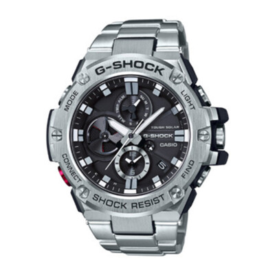 【美品/稼働＋保証書、コマ】G-SHOCK GST-B100D-1AJF Casio G-Shock G-Steel GST-B100D-1AJF Solar Bluetooth Mobile Analog