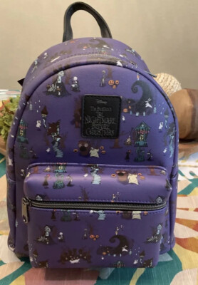 Loungefly Nightmare Before Christmas Halloween Town Icons Backpack IN HAND
