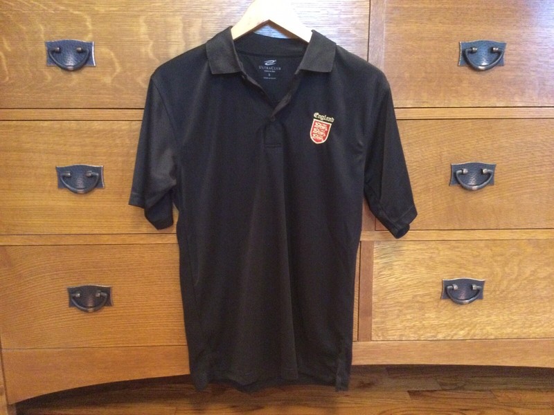 Mens Ultra Club England Black Polo Shirt Size Small From Epcot Disney