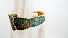 5 Vintage Goldtone Colorful Enamel Cloisonne Jewelry:Earrings/Necklace/Bracelet  — photo 9
