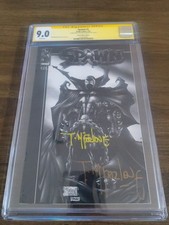 Image Comics Spawn #1 Variant Black and White, CGC 9.0 VF/NM, 1997 Signed Twice