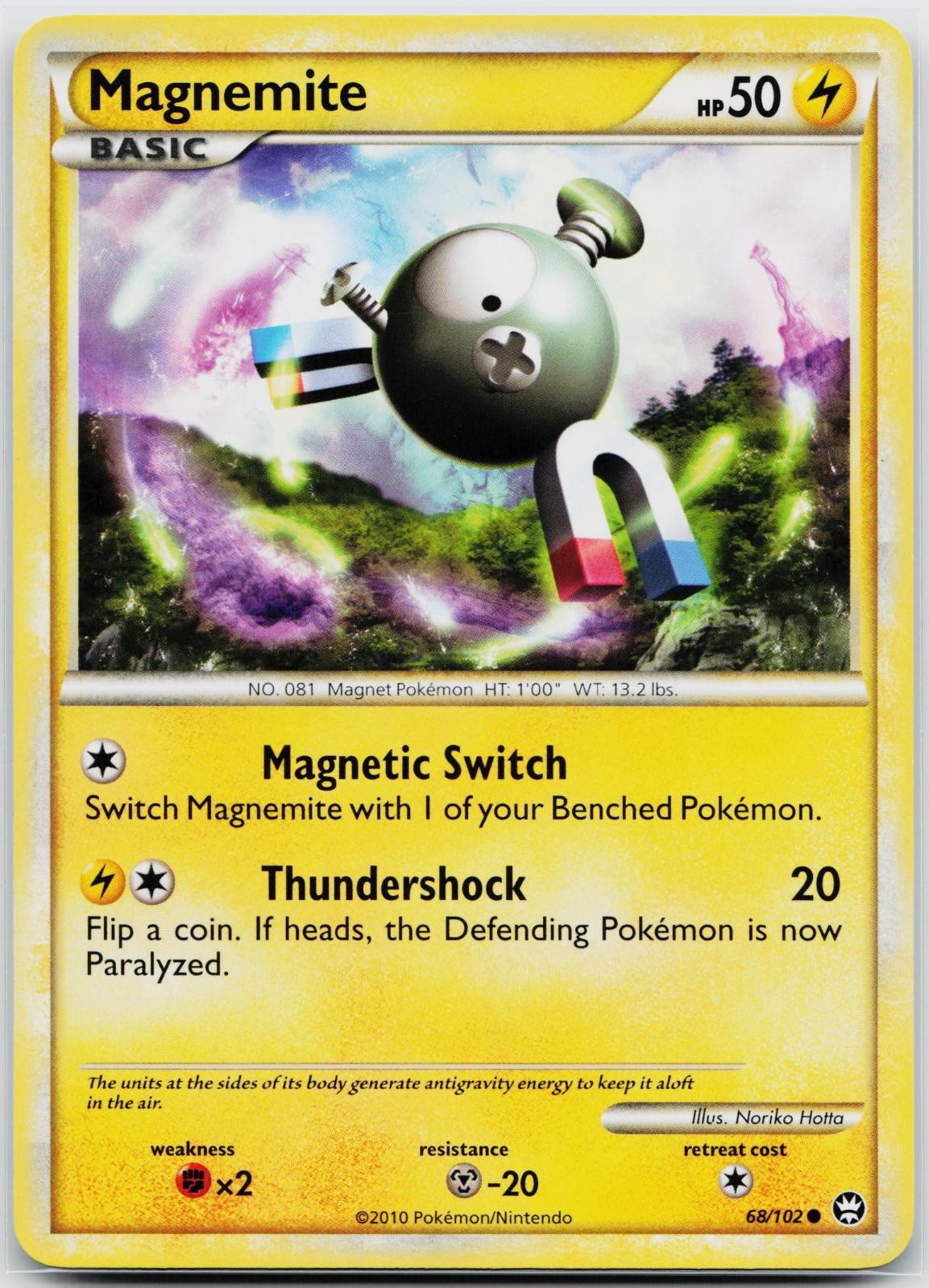 Magnemite 68/102 Common HGSS Triumphant Pokemon Near Mint