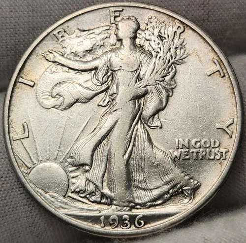 1936-D Double Die Obverse Walking Liberty Half Dollar XF (FS-101 / DDO) WL-3628F